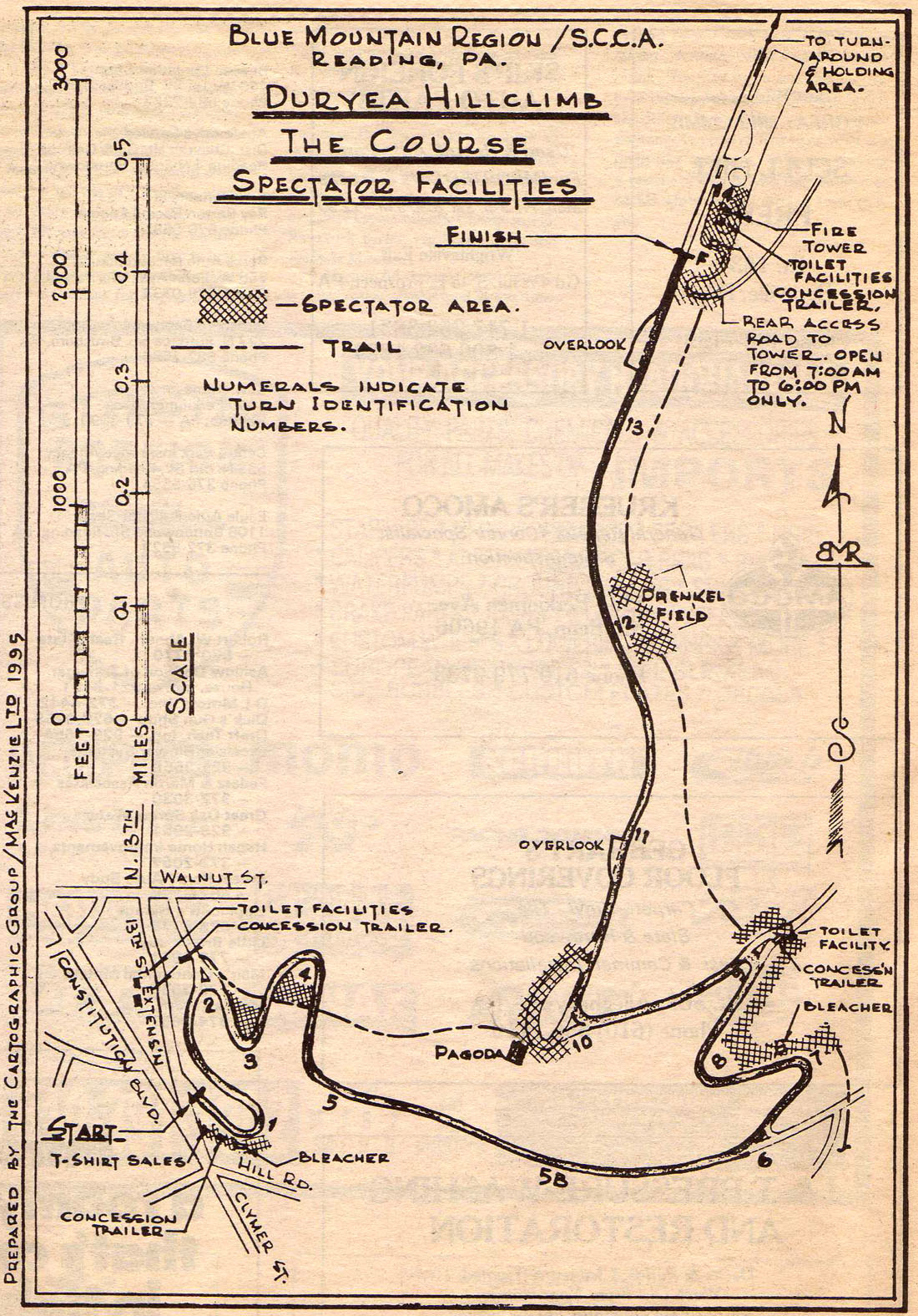 Course map with Corner Numbers